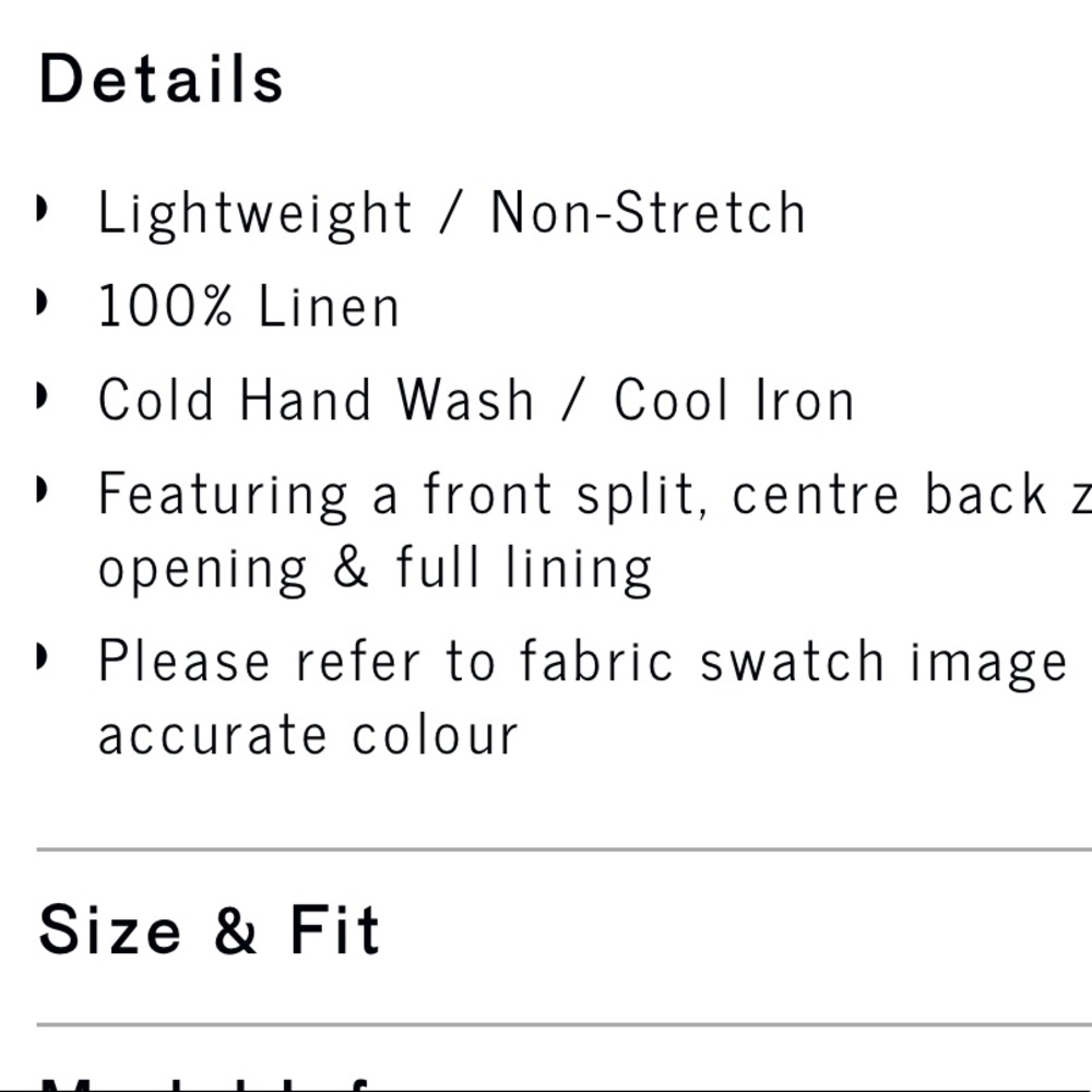 Linen Mini Slit Skirt - Picture 2 of 3